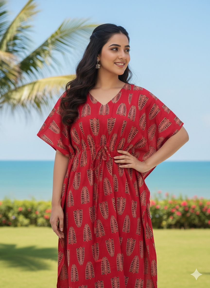 Ajrak feeding kaftans