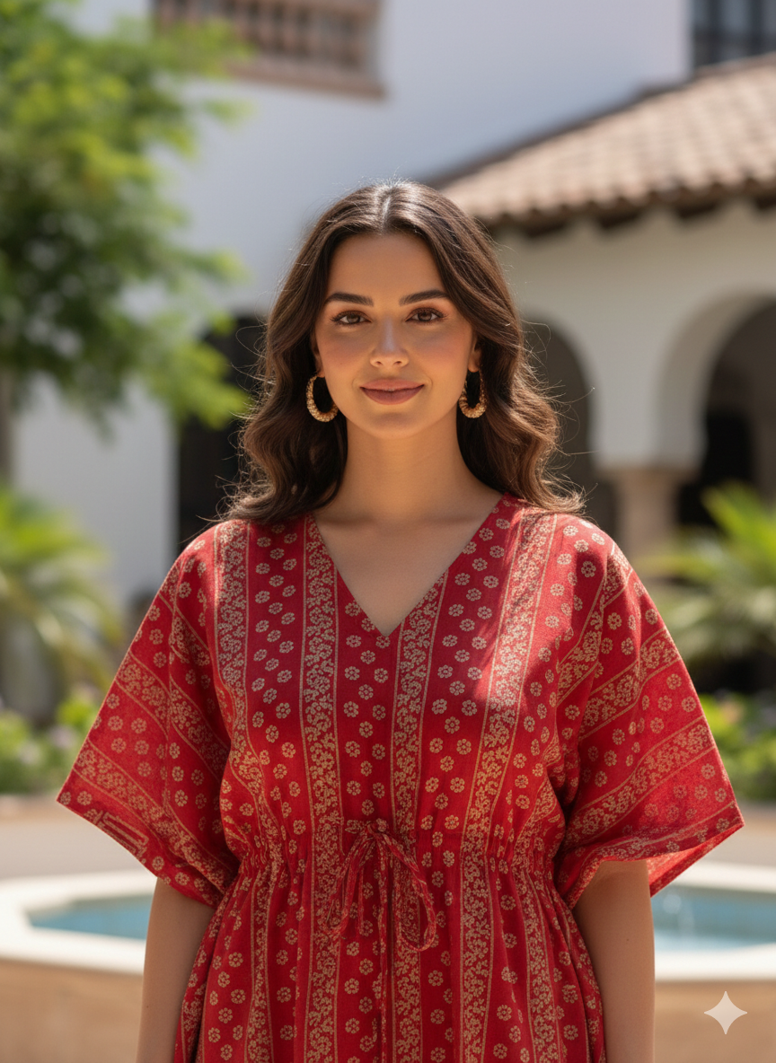 Ajrak feeding kaftans