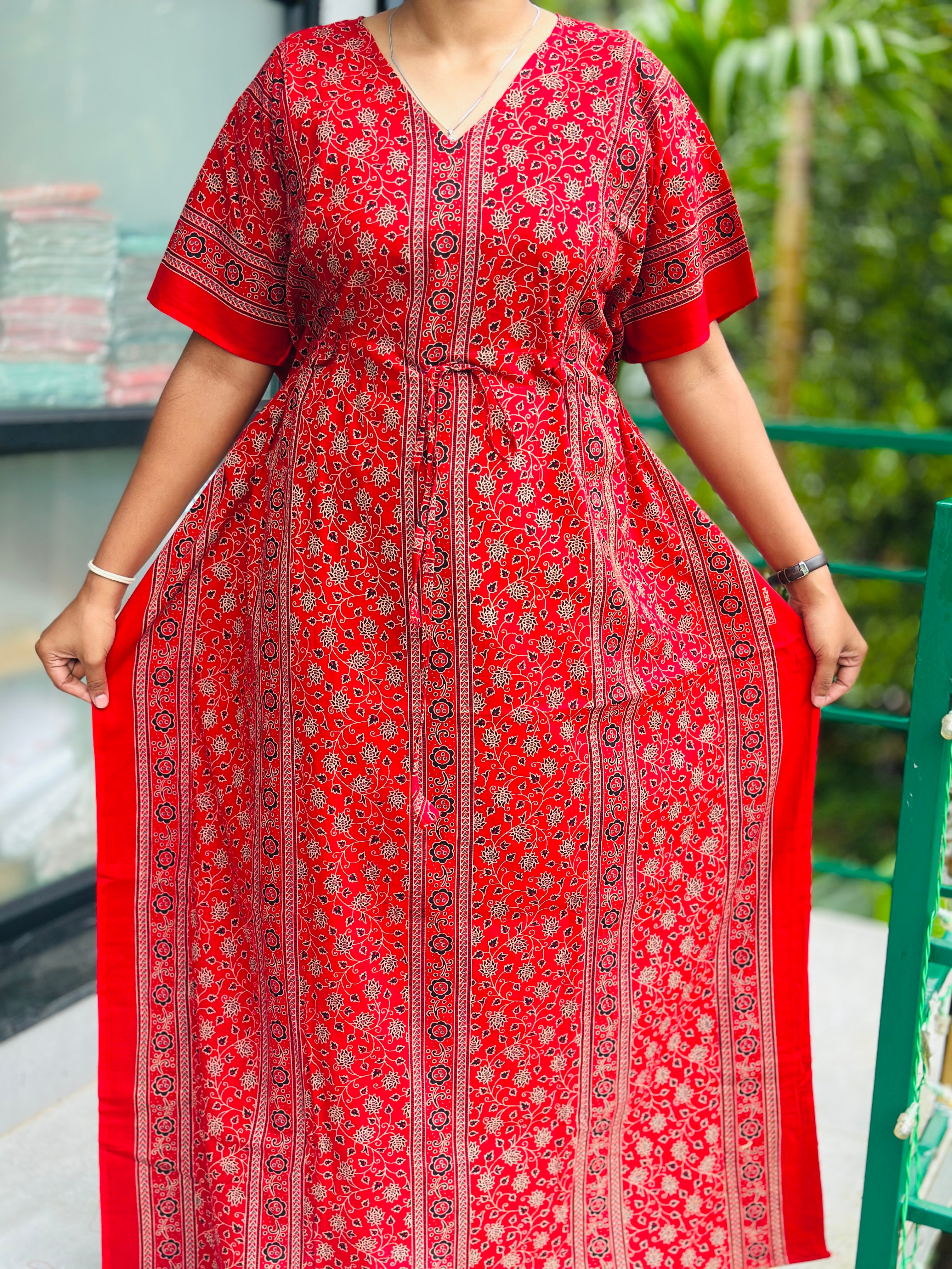 Ajrak feeding kaftan