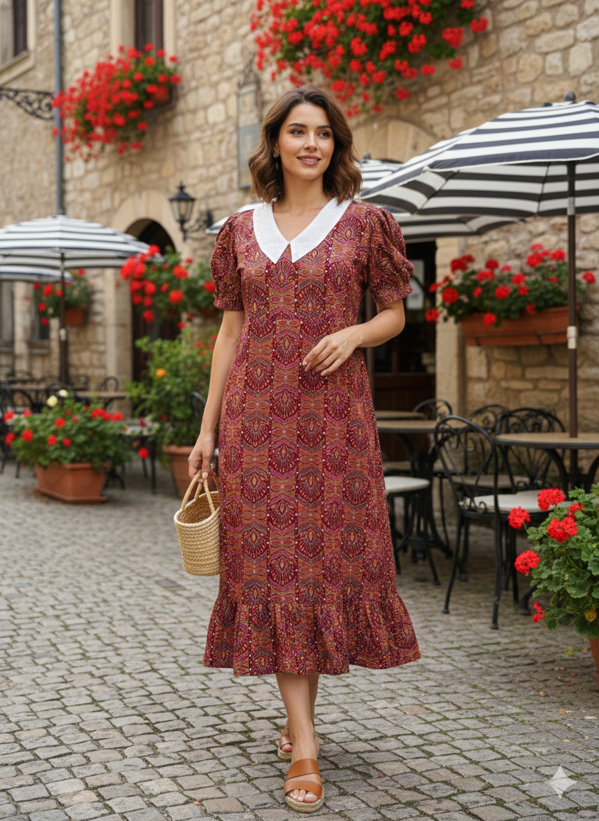 Peter pan collar feeding frock