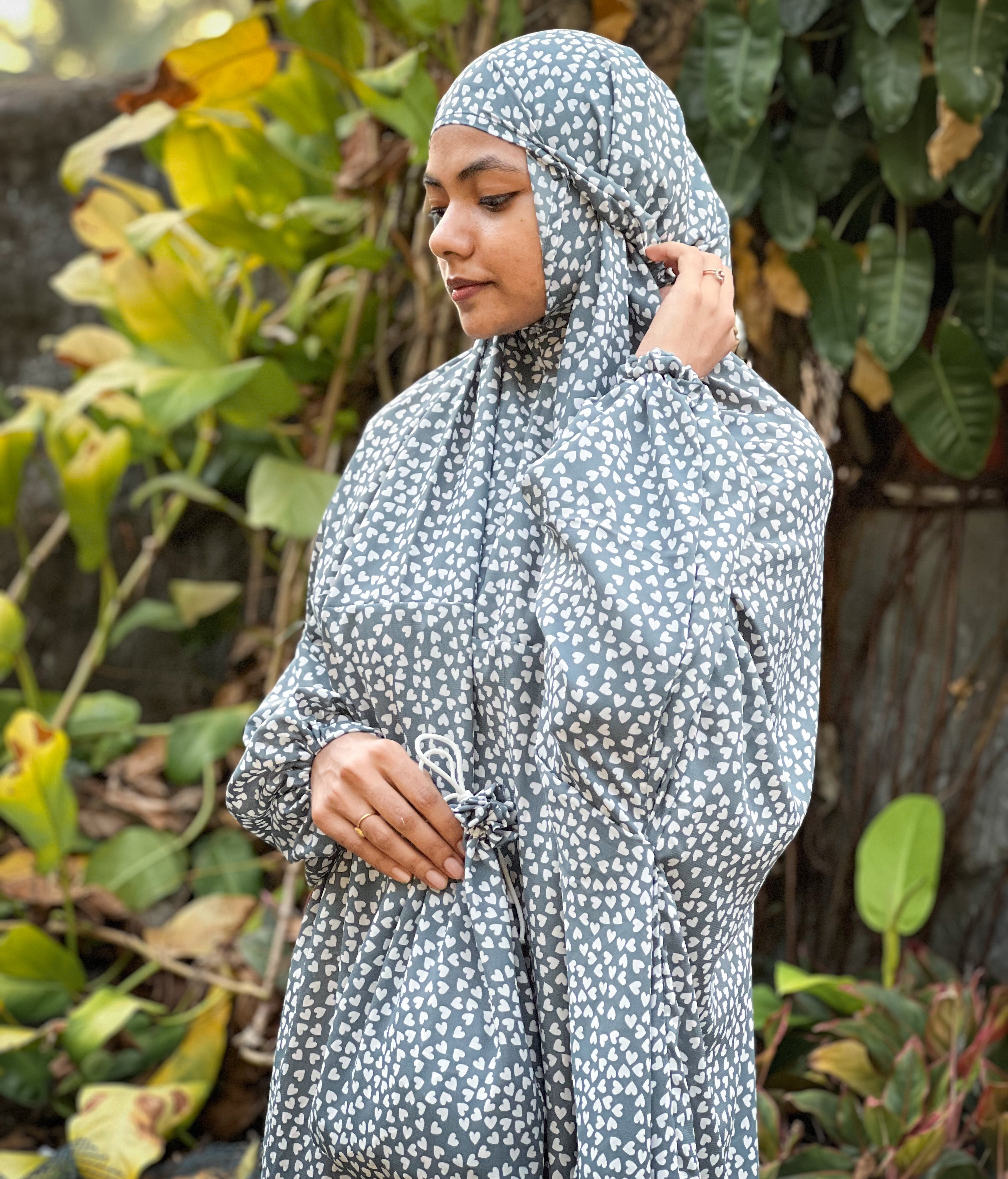 Grey heart prayer dress