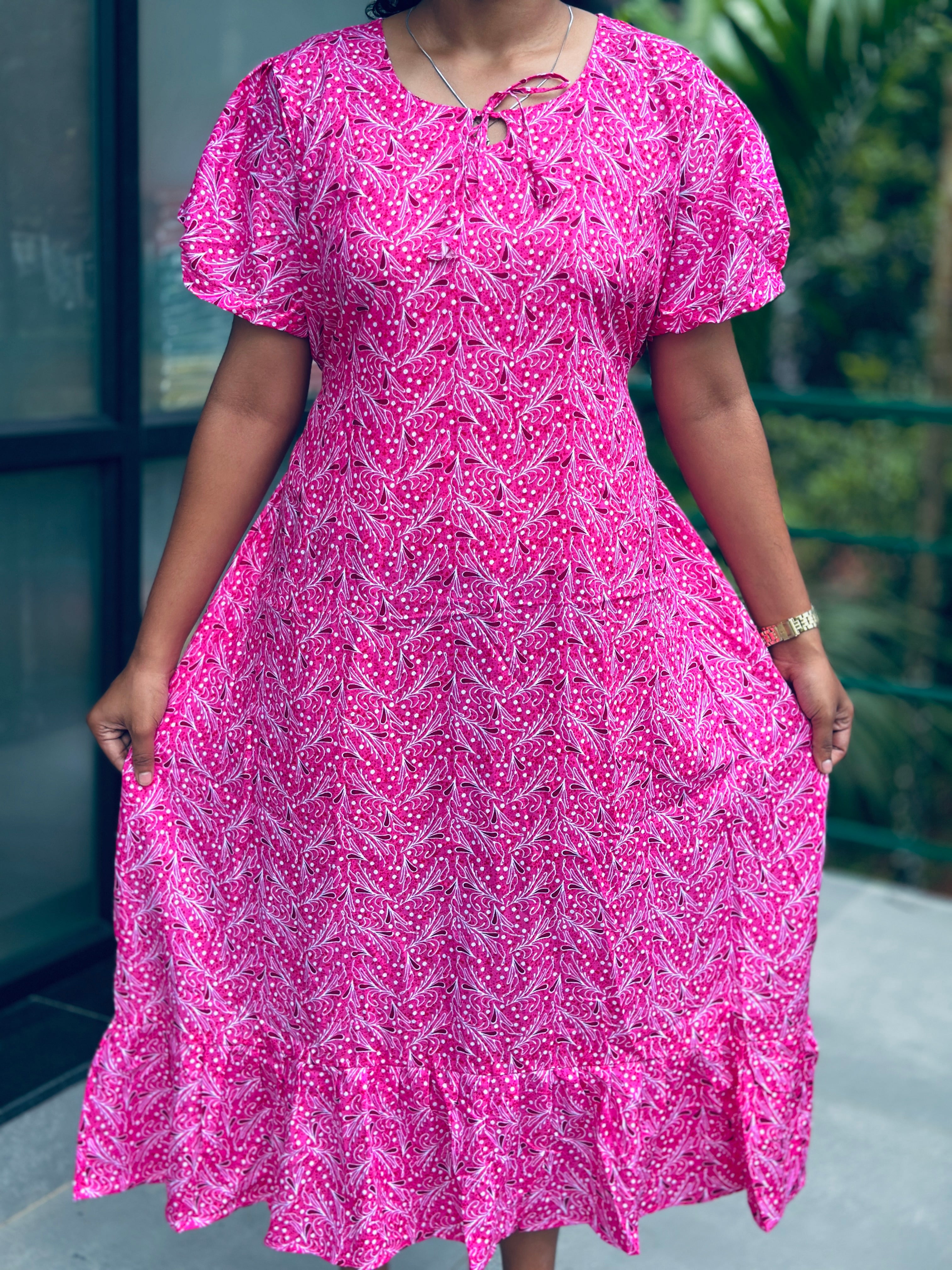 Puff sleeve nonfeeding frock