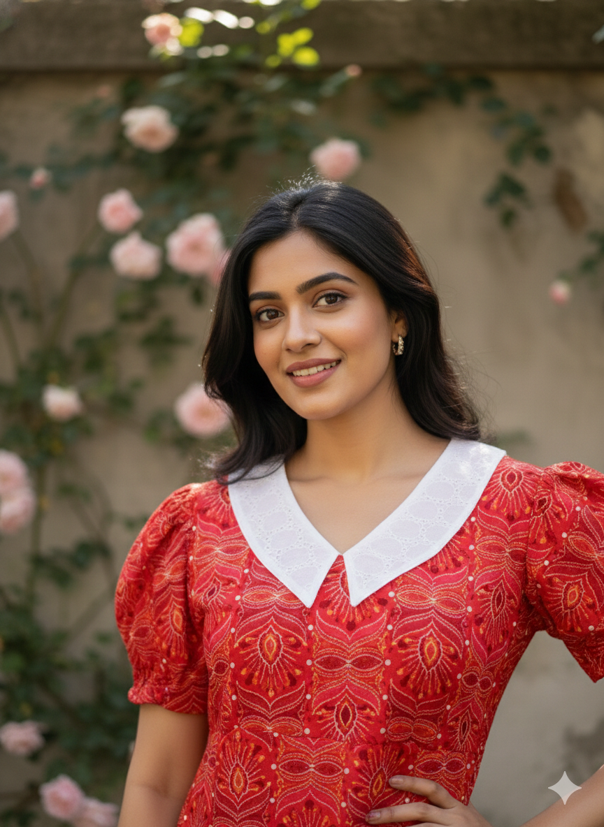 Peter pan collar feeding frock