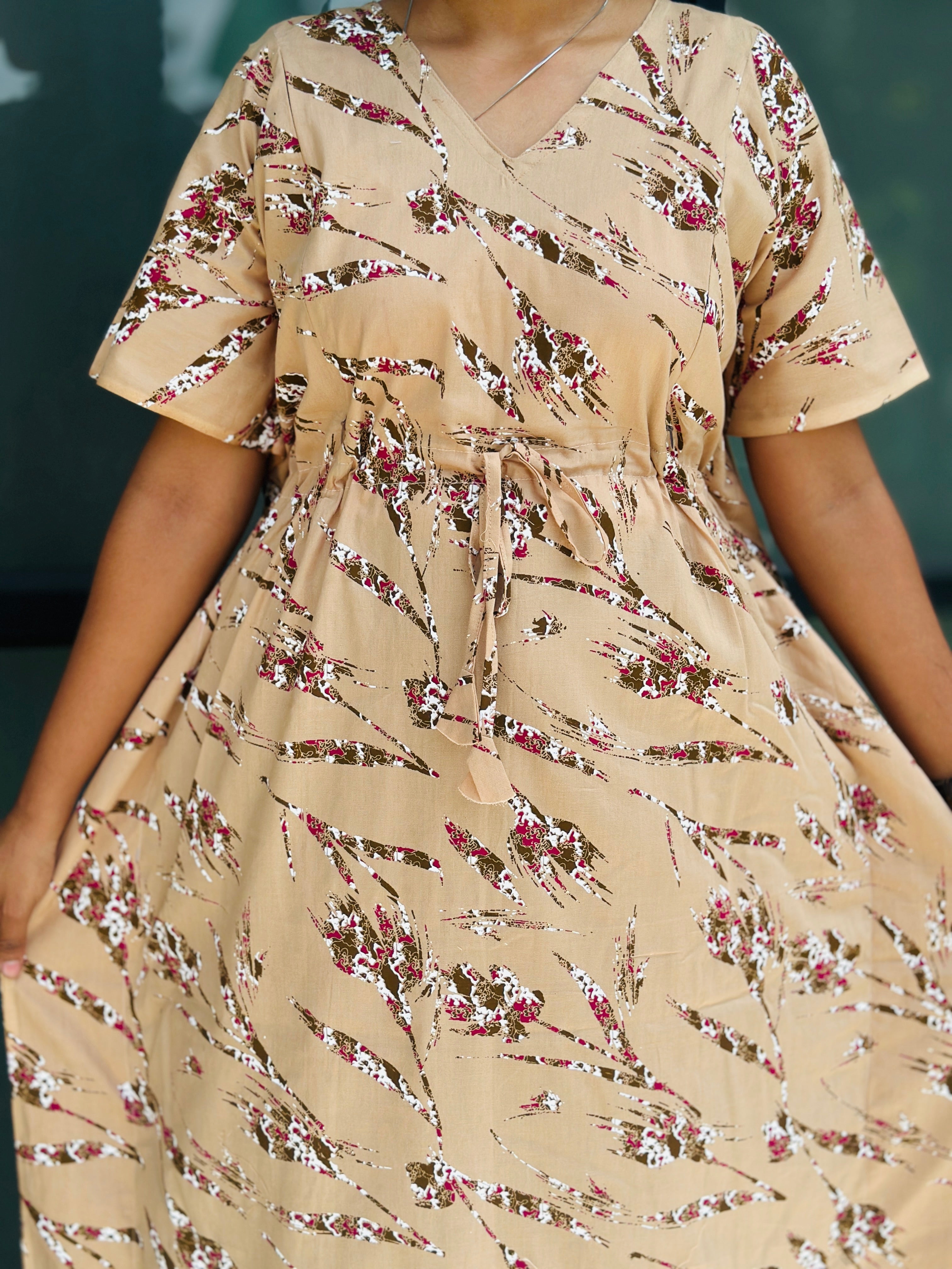Floral nonfeeding kaftans