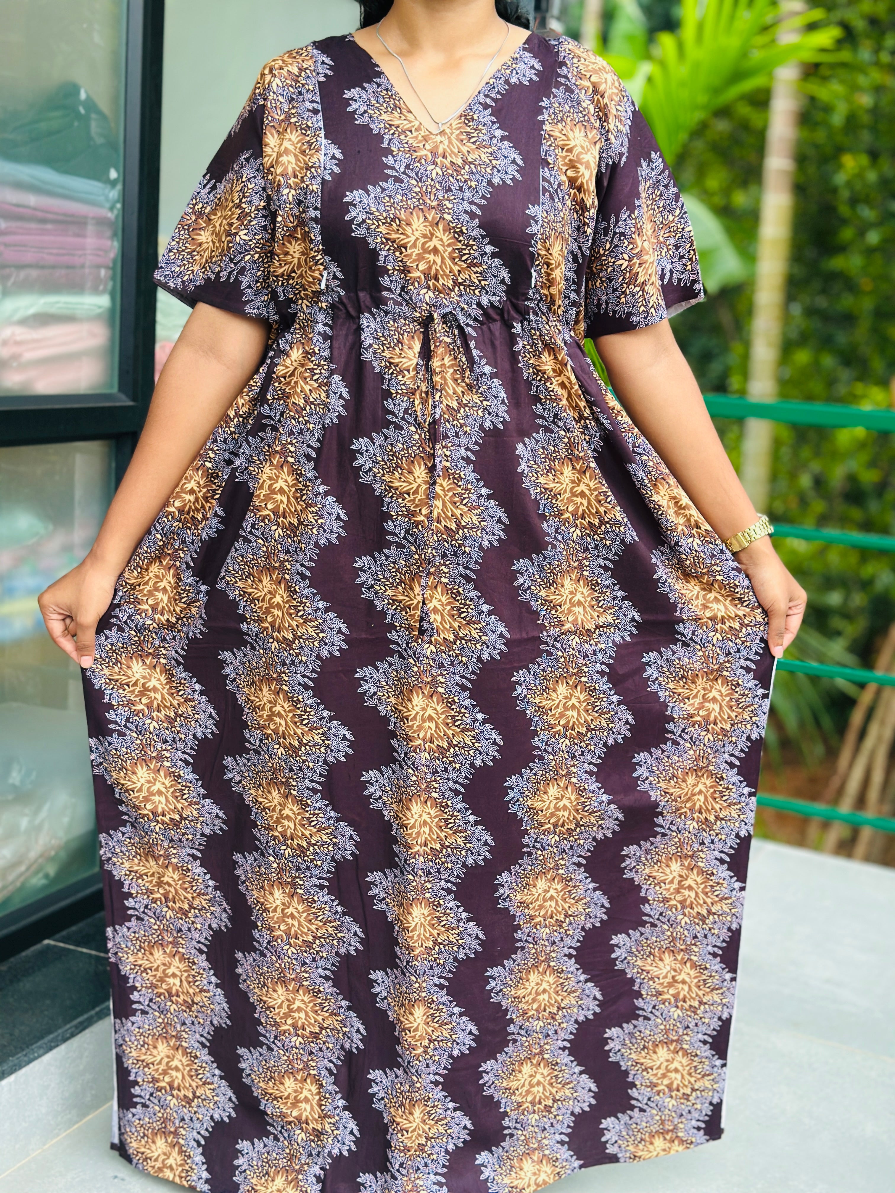 Floral wine non feeding kaftans
