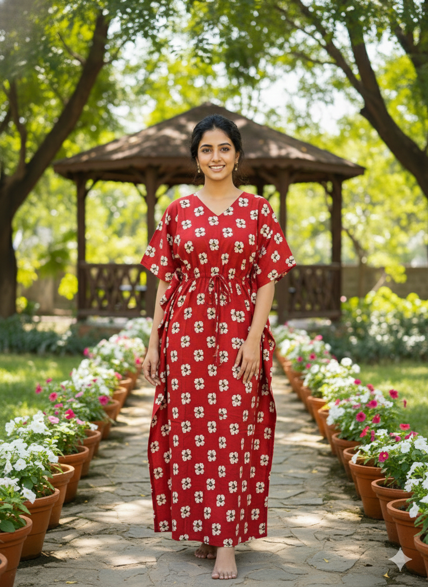 Ajrak feeding kaftans