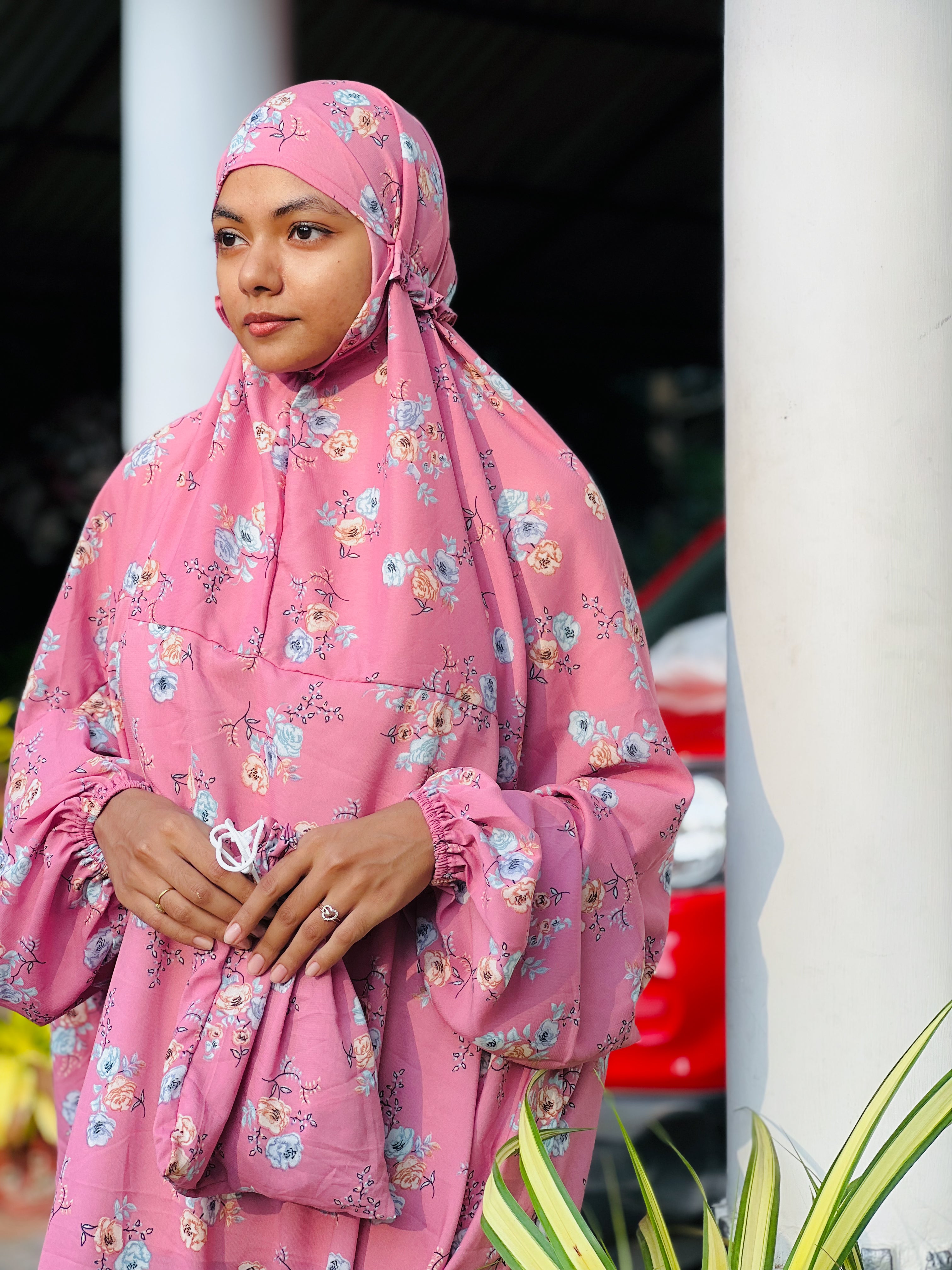 Floral pink prayer dress