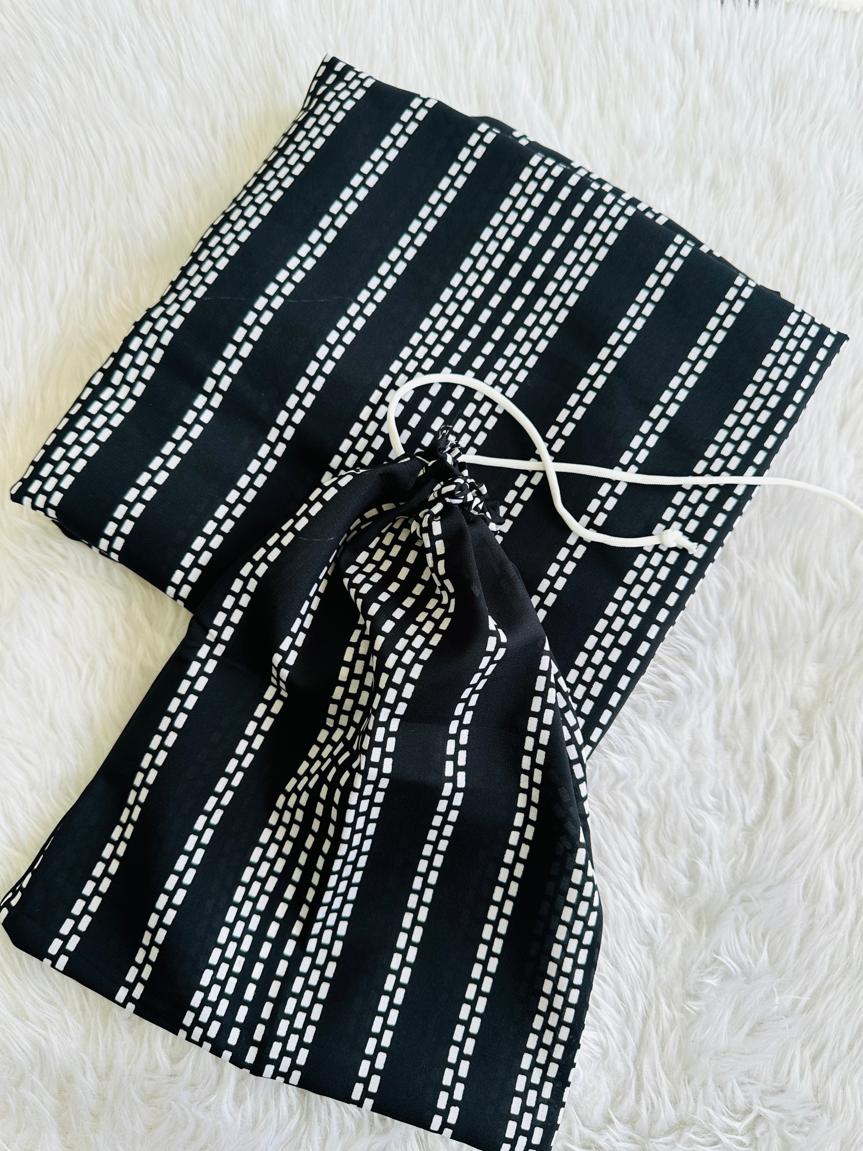 Striped black prayer dress