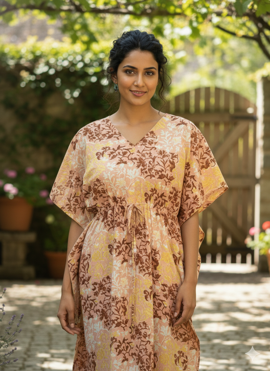Floral nonfeeding kaftans