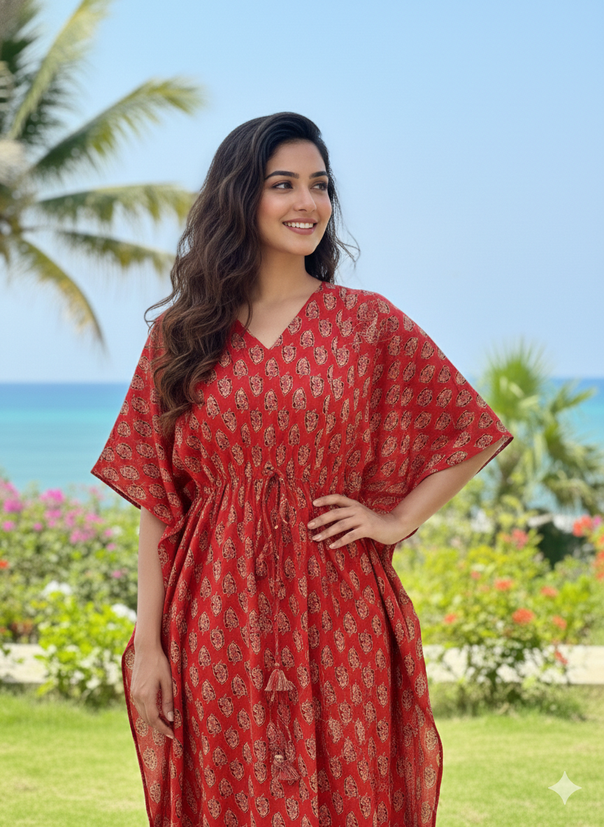 Ajrak feeding kaftans