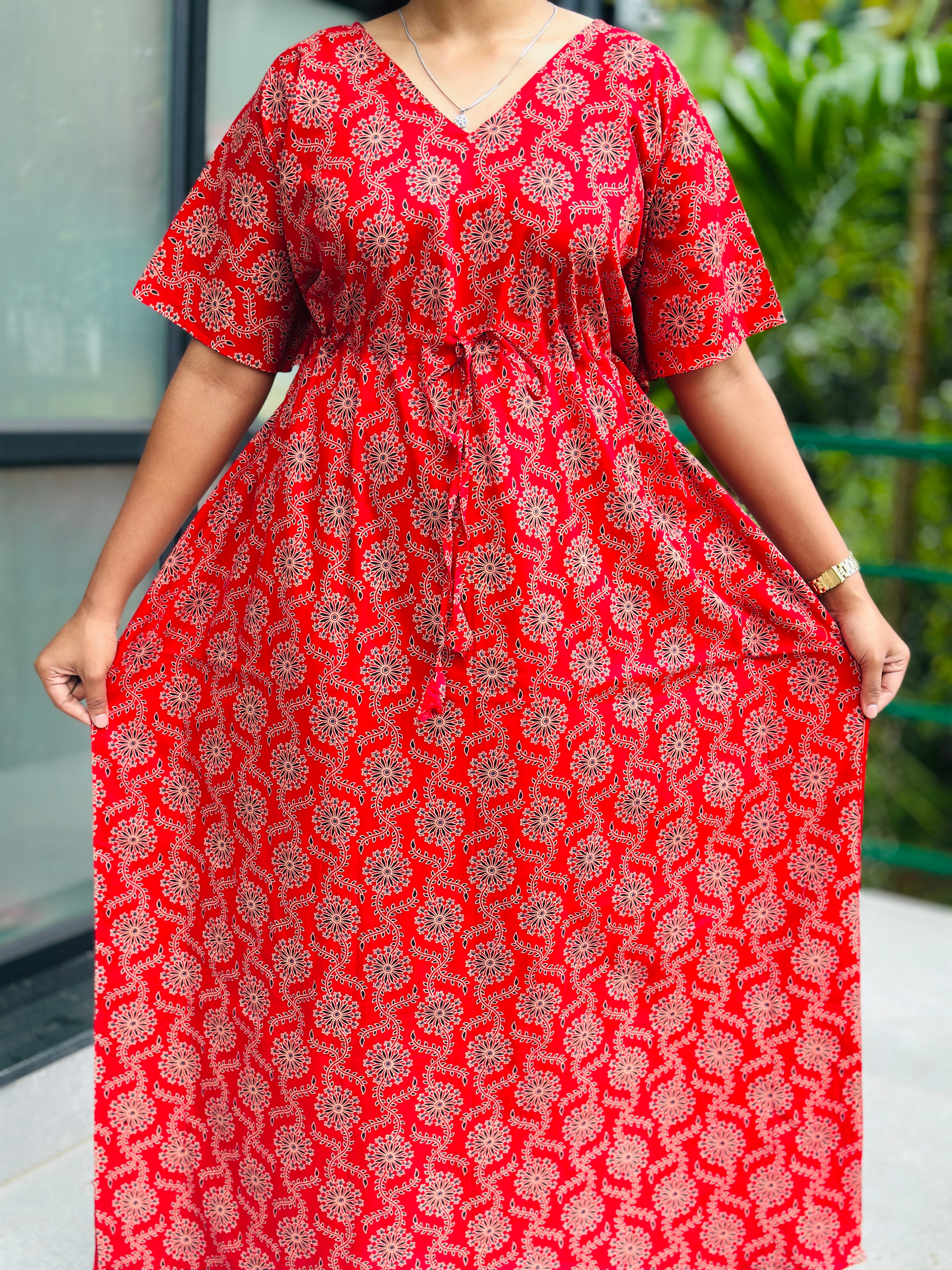 Ajrak feeding kaftan