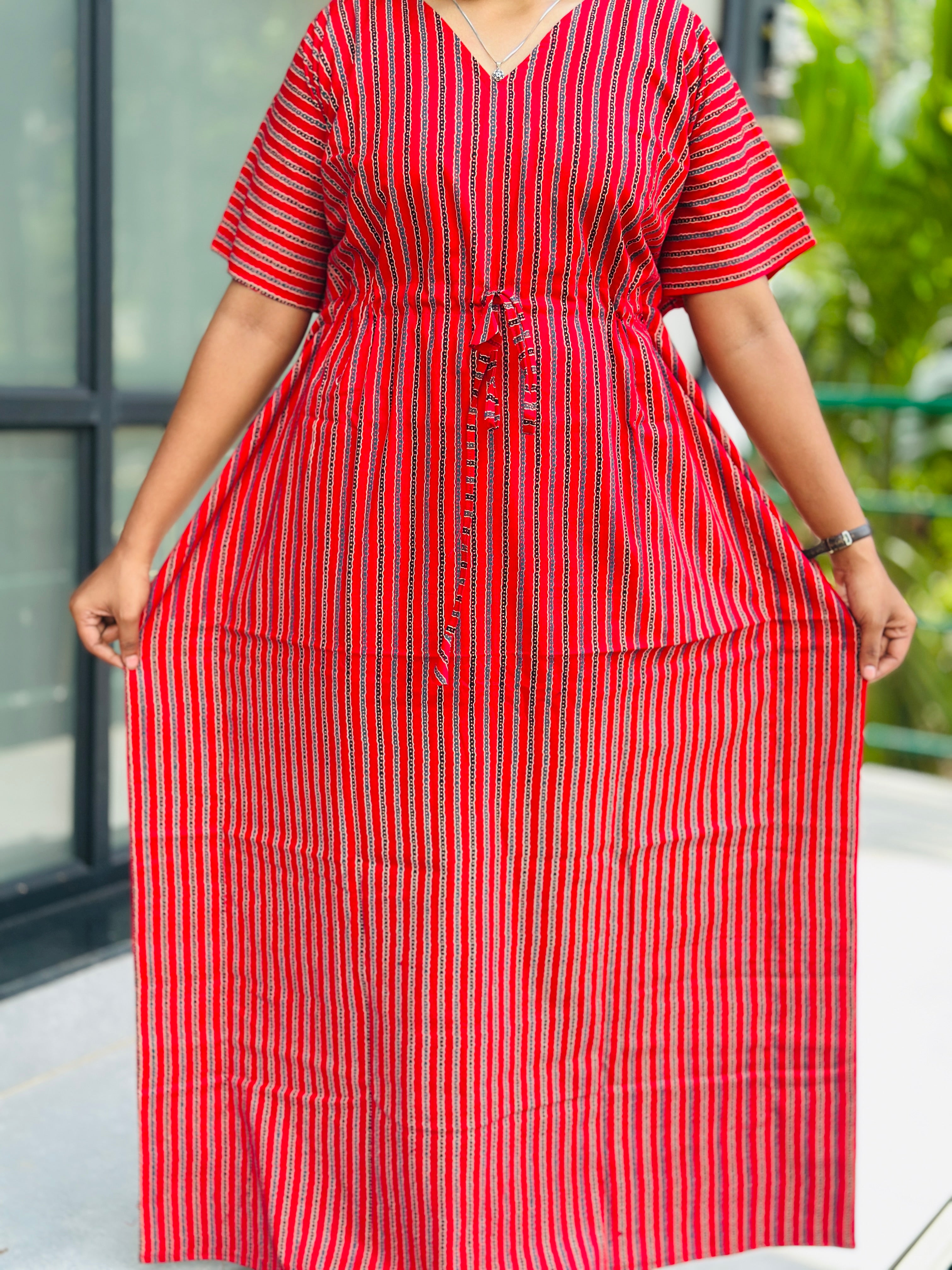 Ajrak striped nonfeeding kaftans