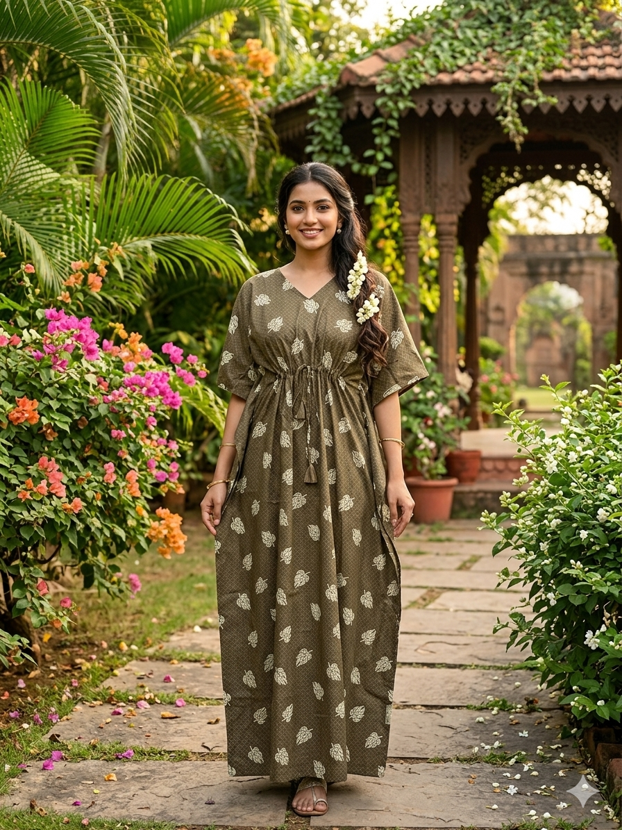 Leafy nonfeeding kaftans