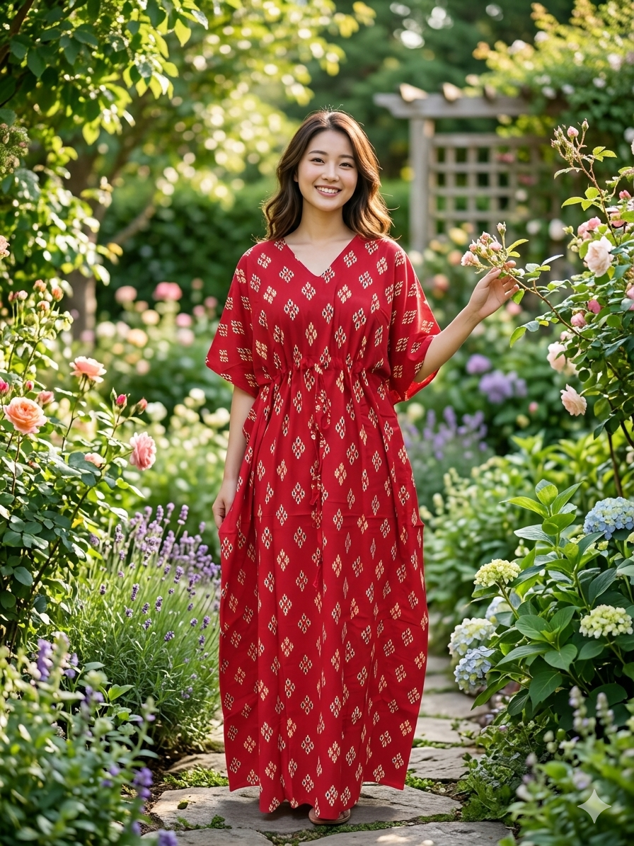 Ajrak feeding kaftans