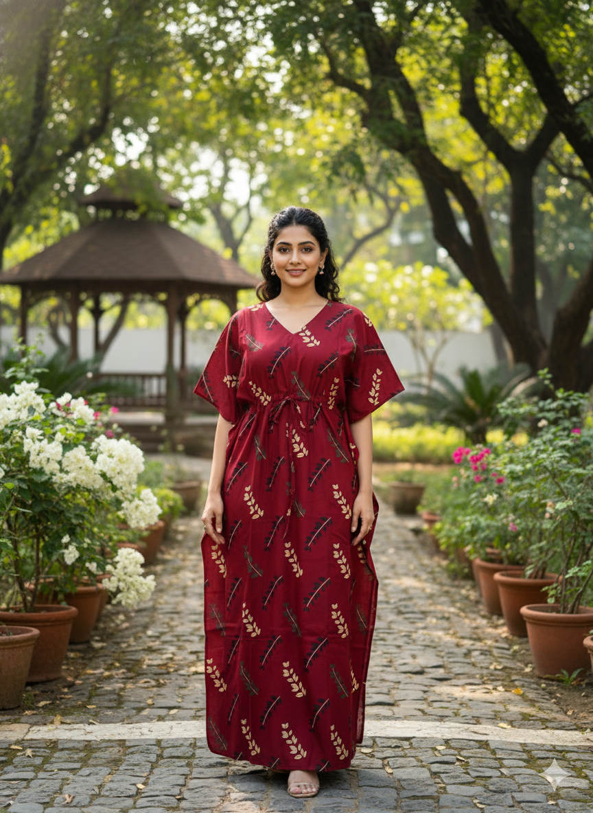 Ajrak feeding kaftans