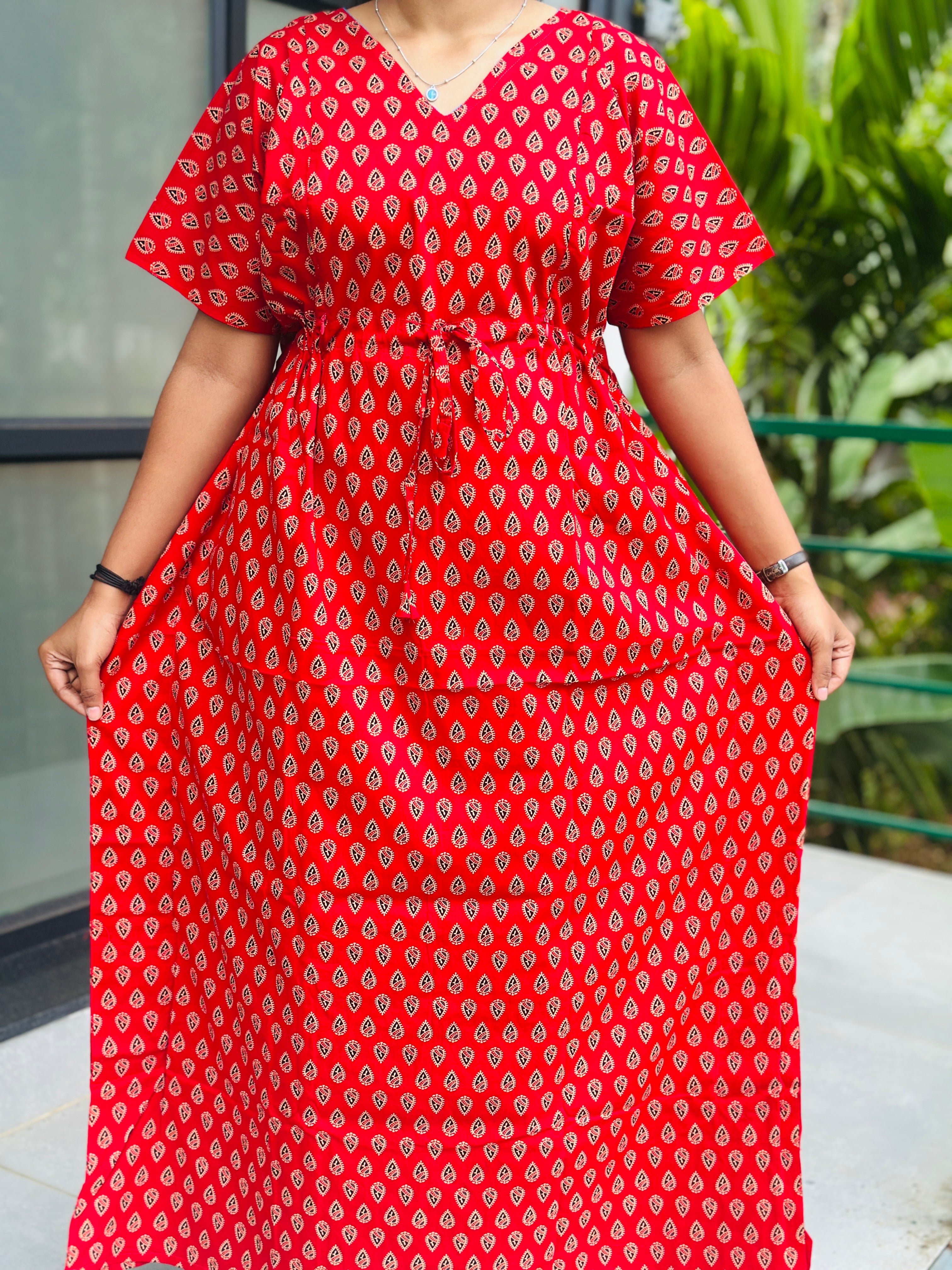 Ajrak feeding kaftan