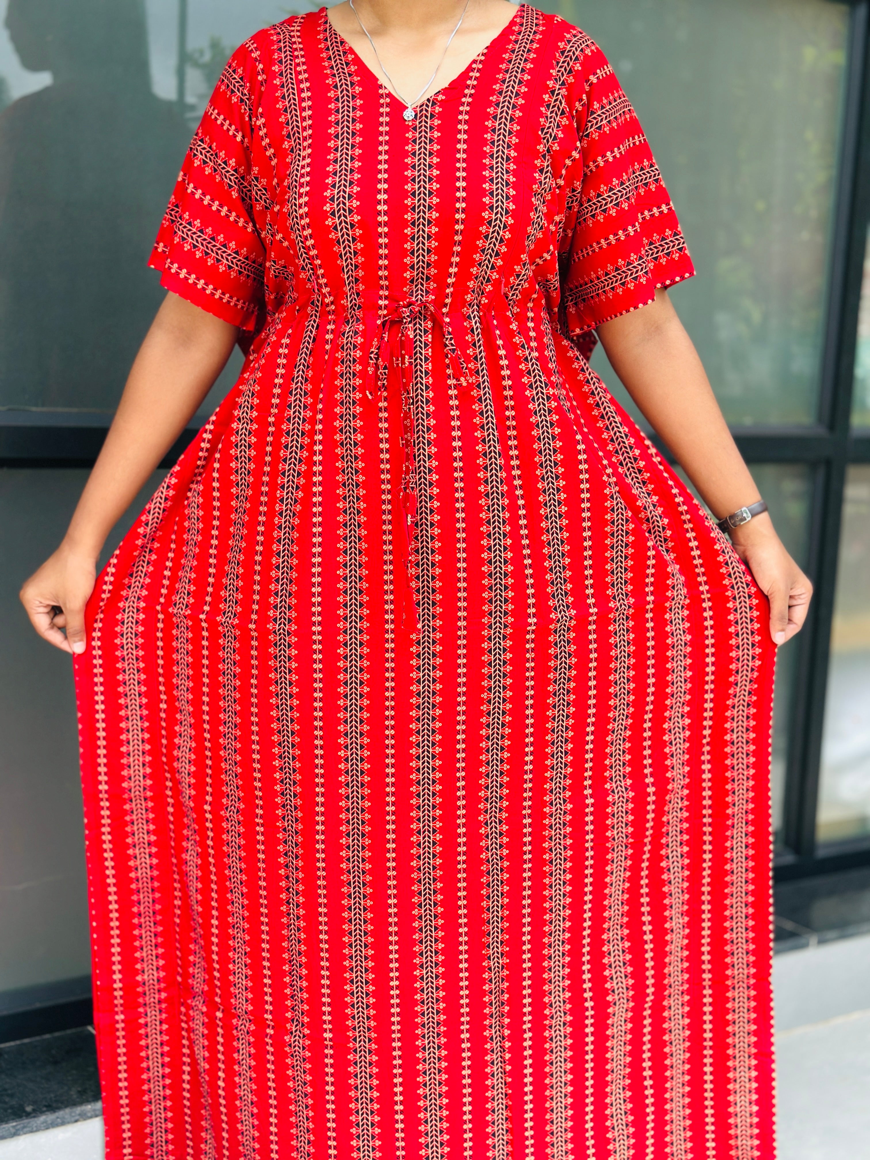 Ajrak striped feeding kaftan