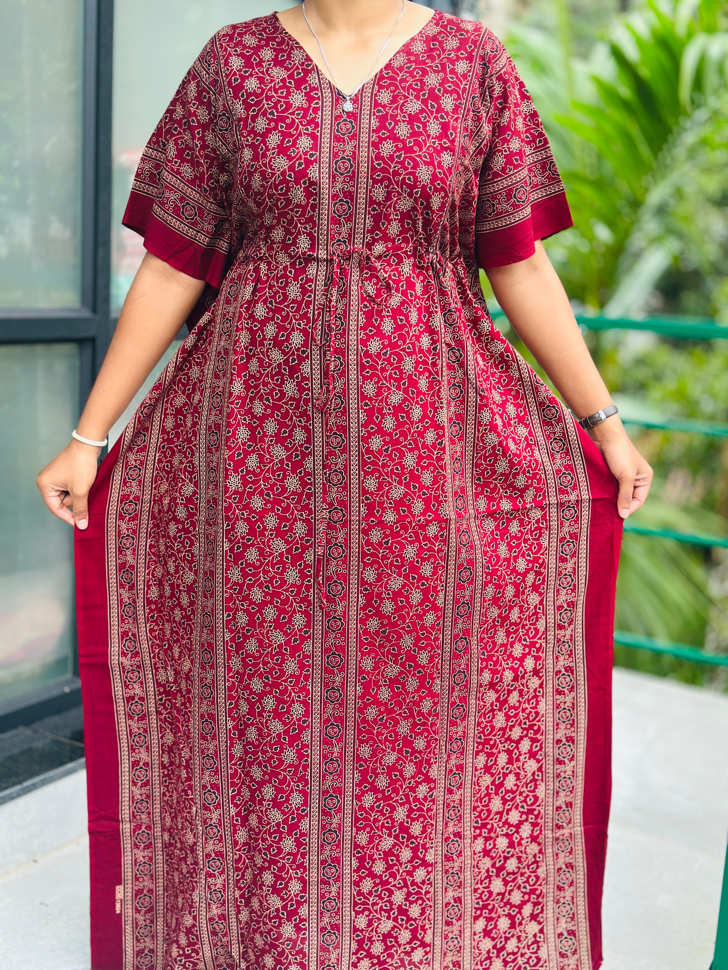 Ajrak feeding kaftan