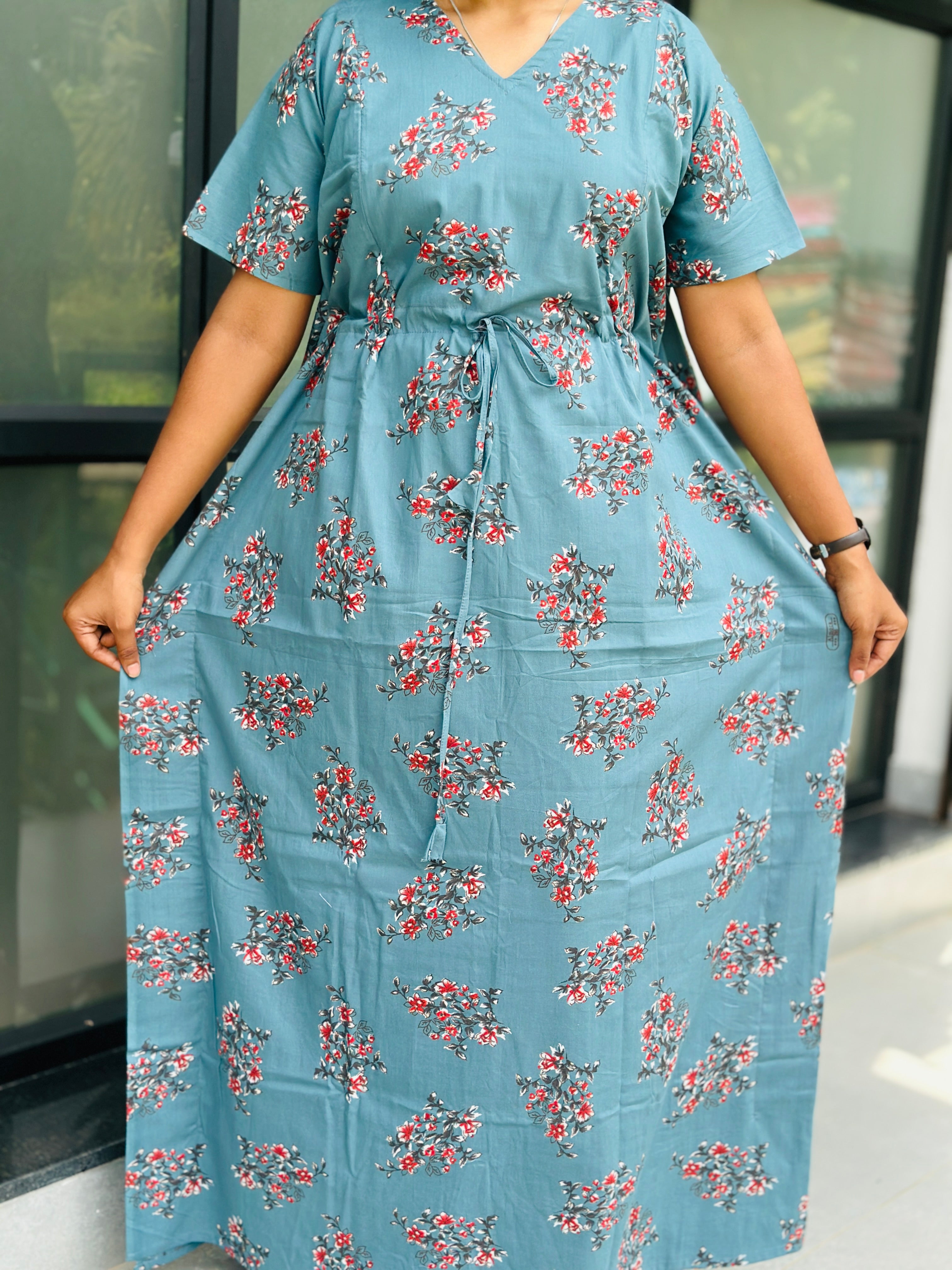 Floral nonfeeding kaftans