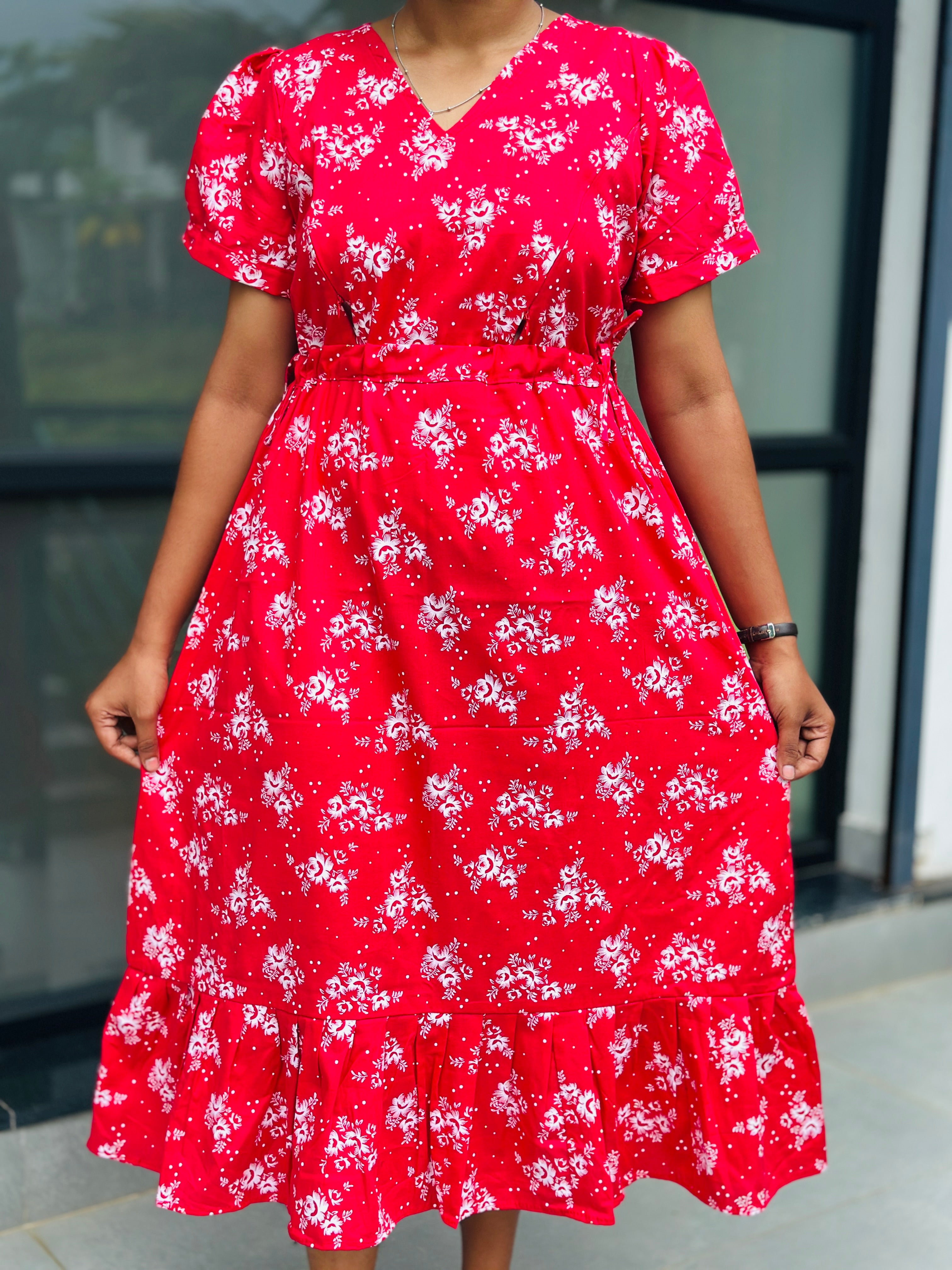 Double side tieable feeding frock