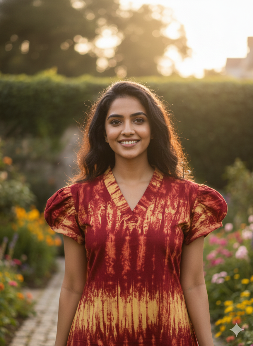 Collar neck chungidi non feeding frock-meroon