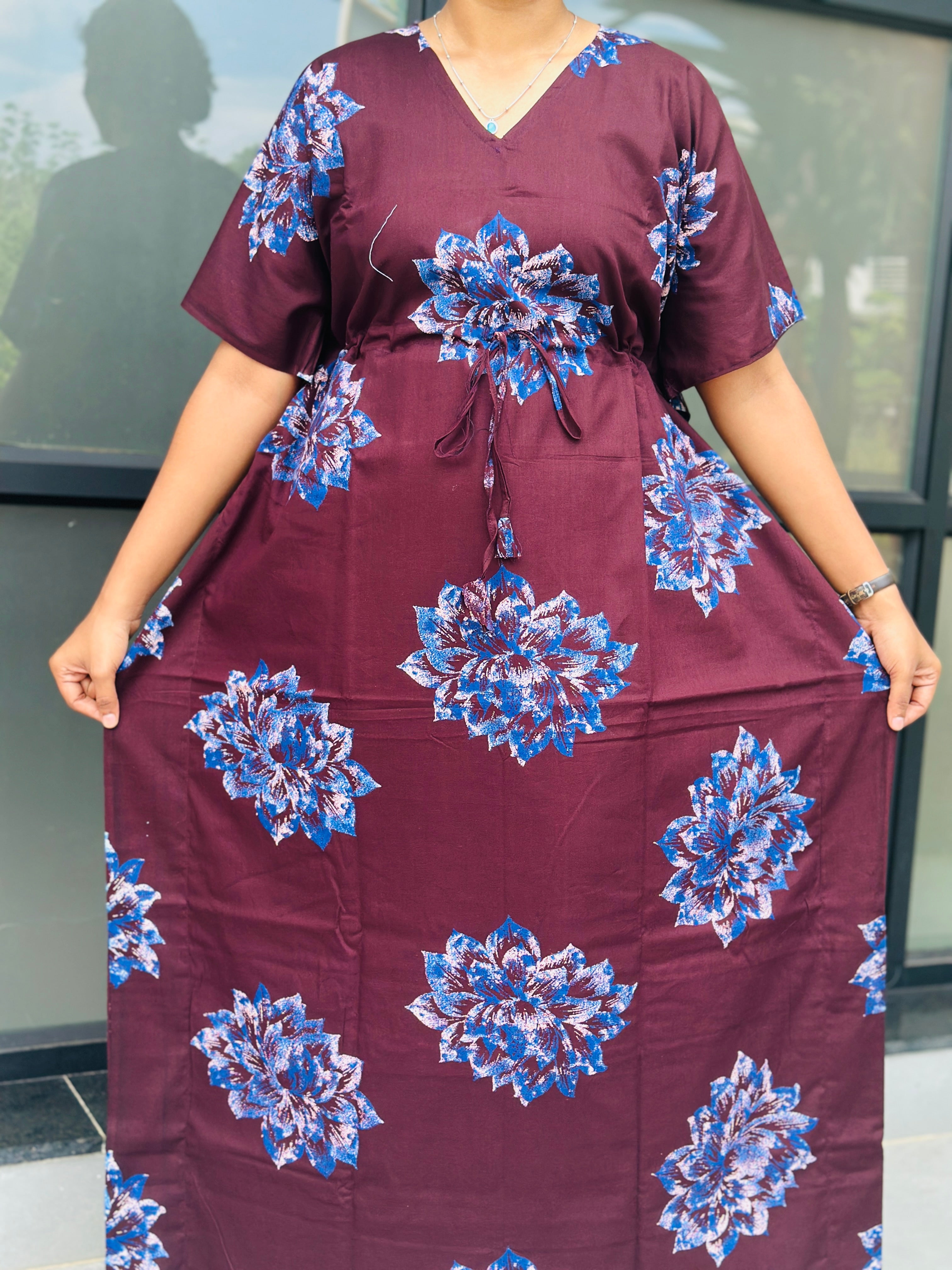 Floral nonfeeding kaftans