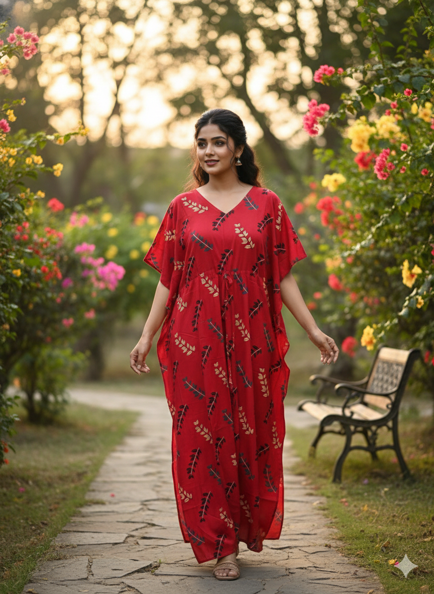 Ajrak feeding kaftans