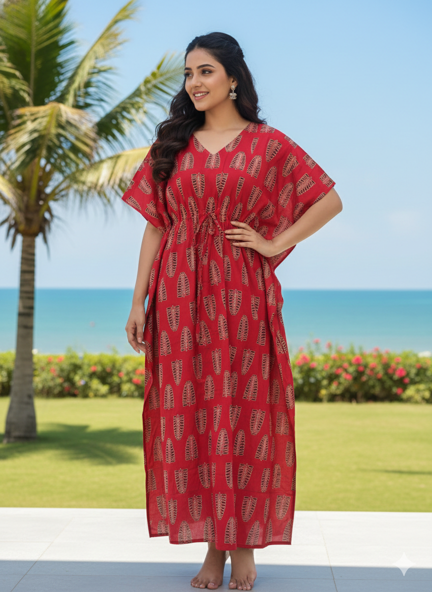 Ajrak feeding kaftans