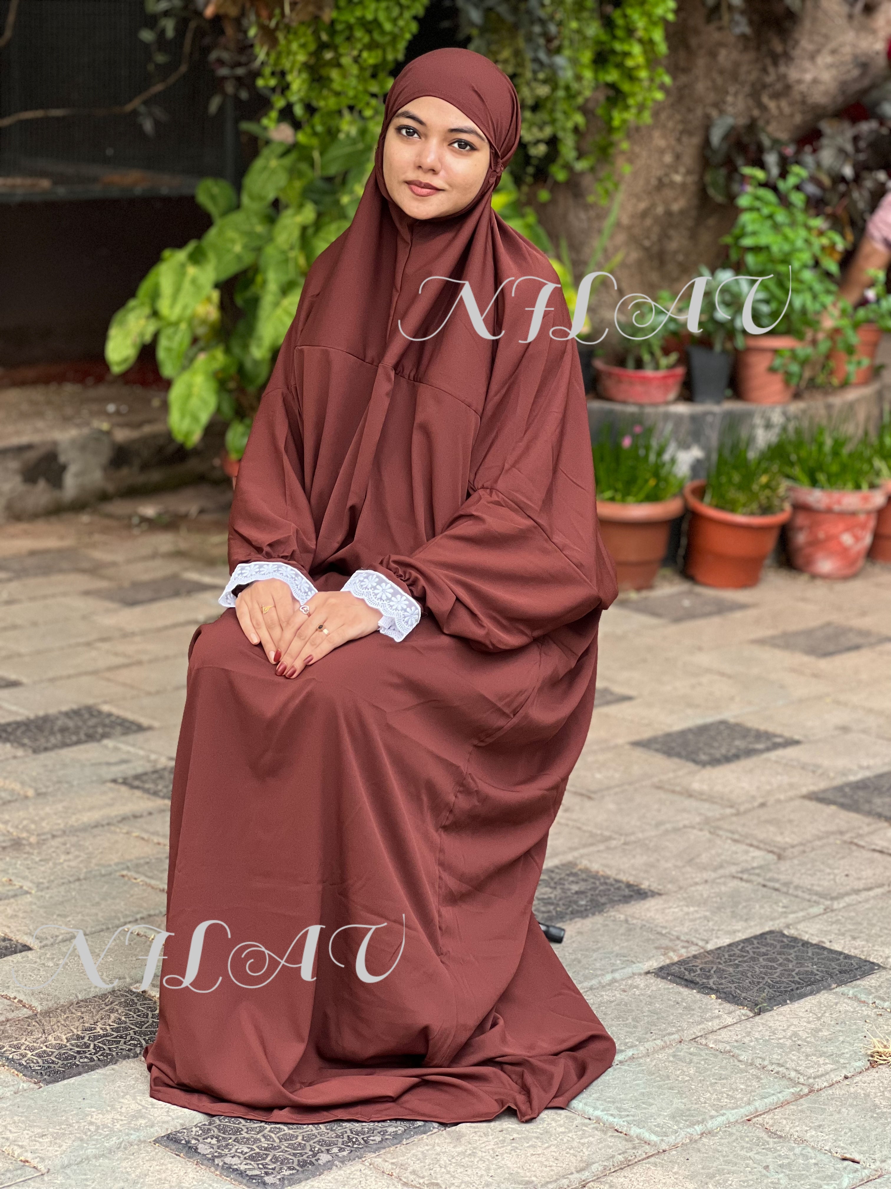 Coffee brown prayer dress