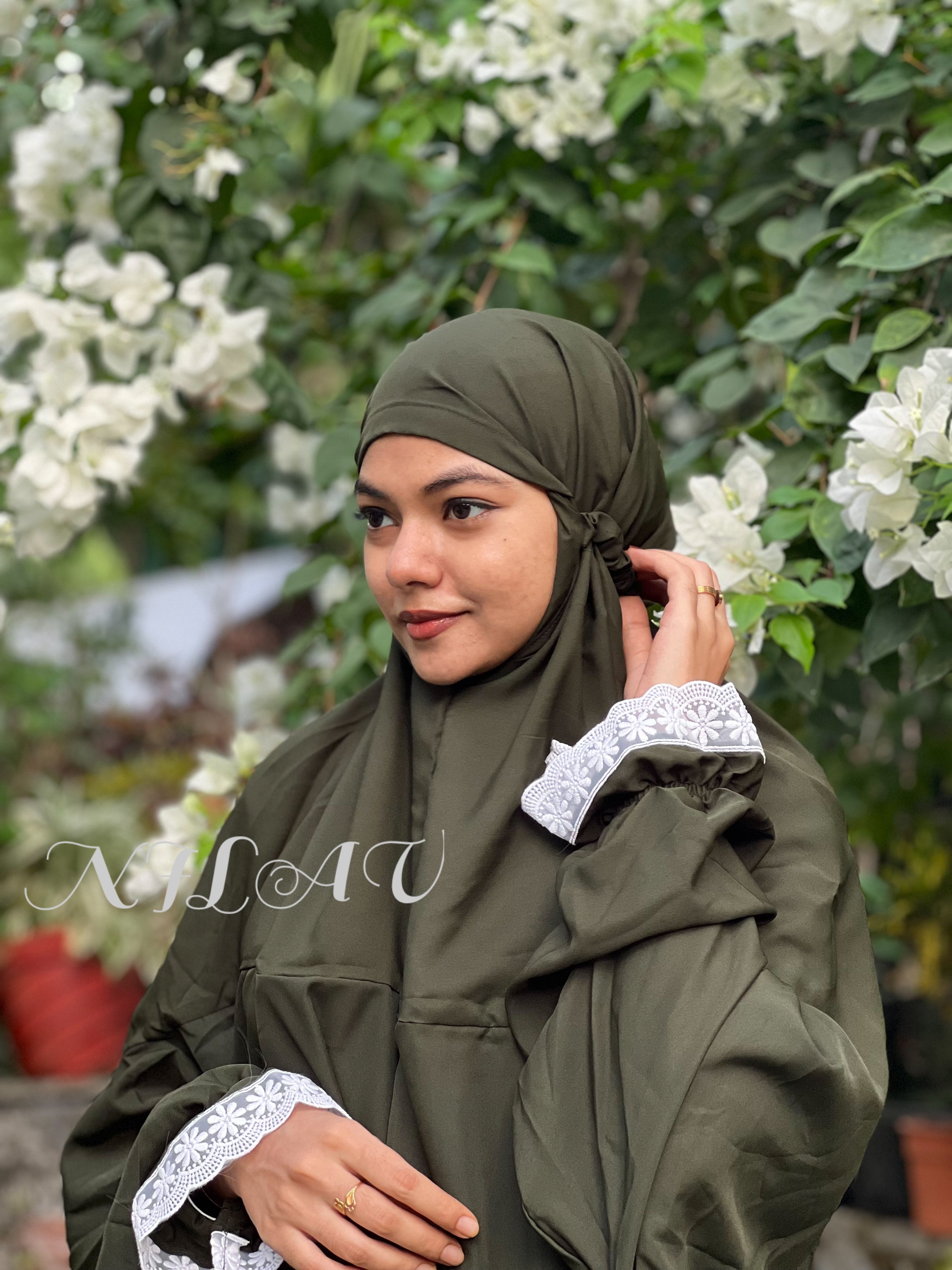 Olive green prayer dress