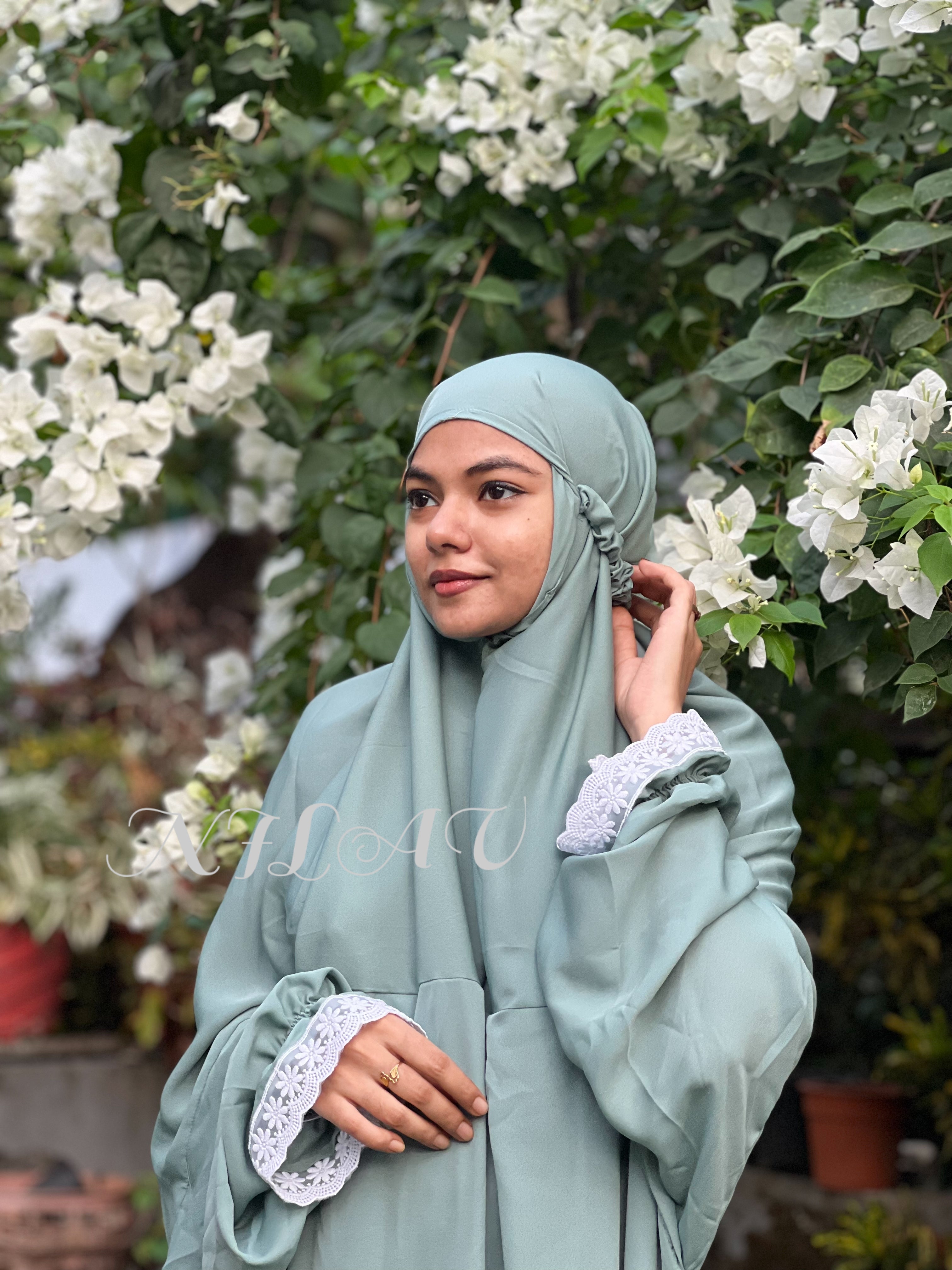 Mint green prayer dress