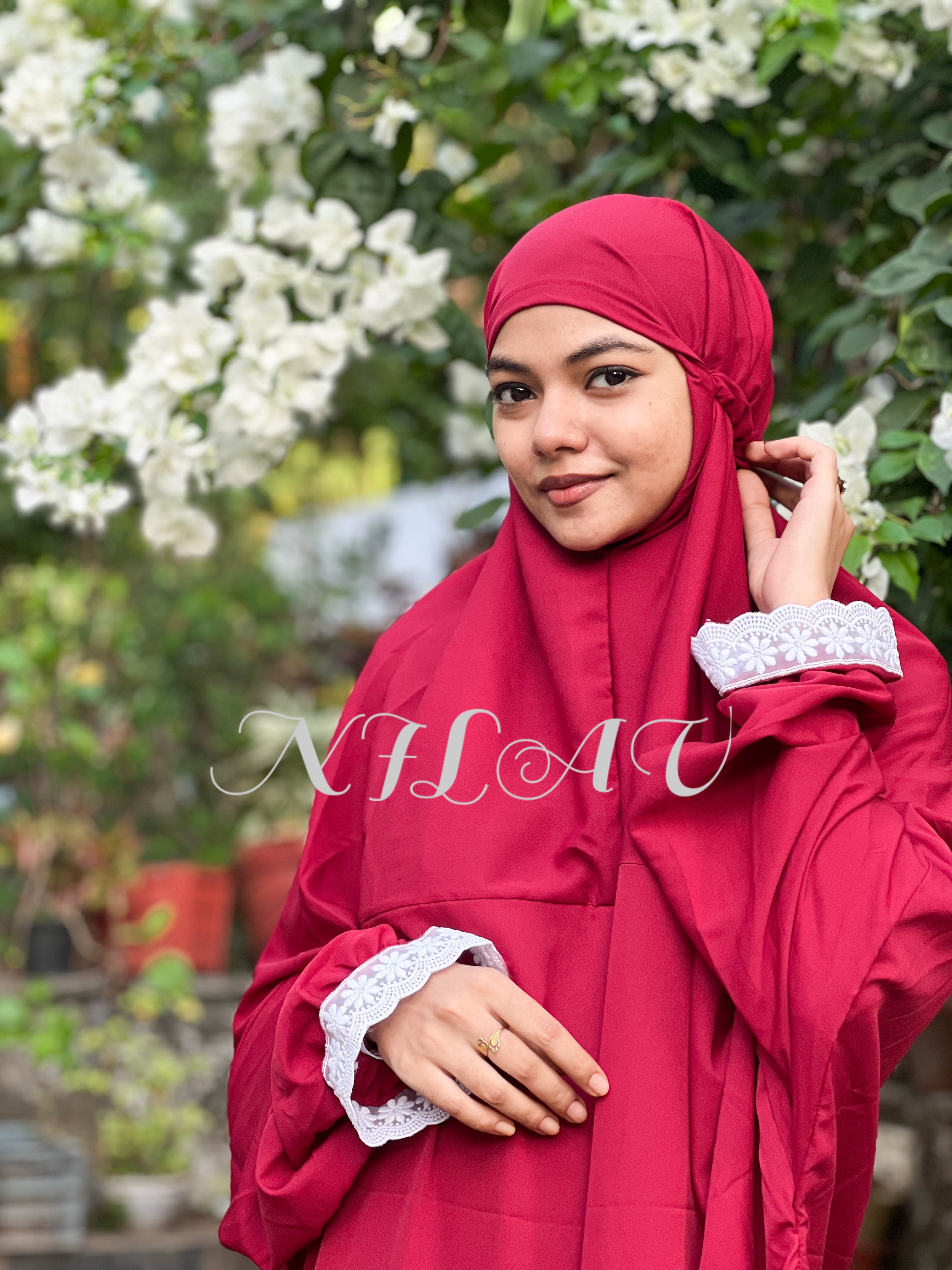 Meroon prayer dress